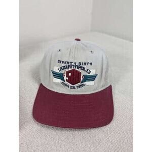 Seventy Ninth Indianapolis 90 May 28 1933 Snapback Hat Gray Maroon Vintage Style